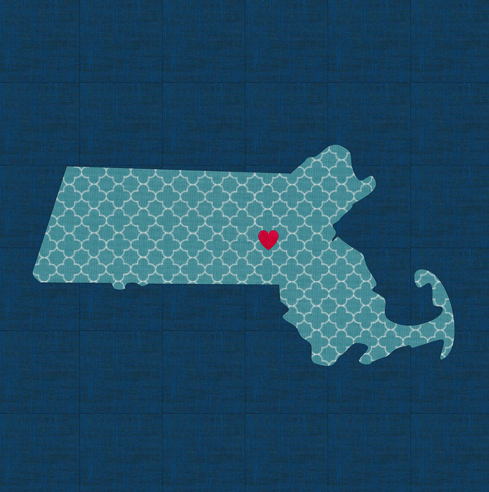 Thumbnail: The Bay State - Massachusetts- Pixelated Quilt Pattern Detail
