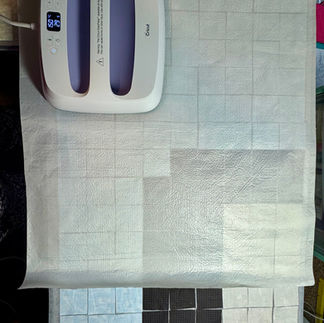 Fabric fusing to fusible grids