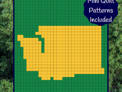 The Evergreen State Washington Pixelated Quilt Pattern Cover