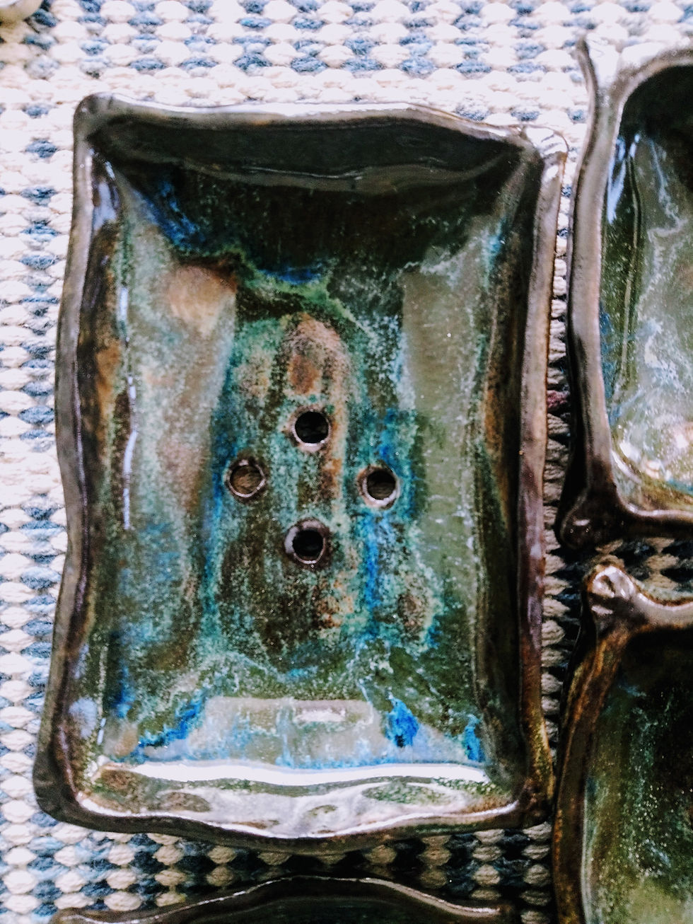 Thumbnail: Handmade Ceramic Soap Dish Set (Vulcan)