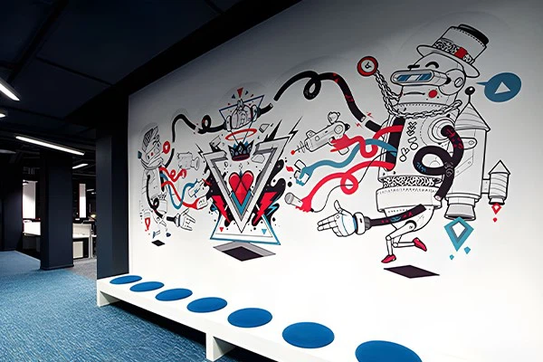 Library wall printing