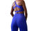 Thumbnail: Vibrant Blue One-Shoulder Sports Bra