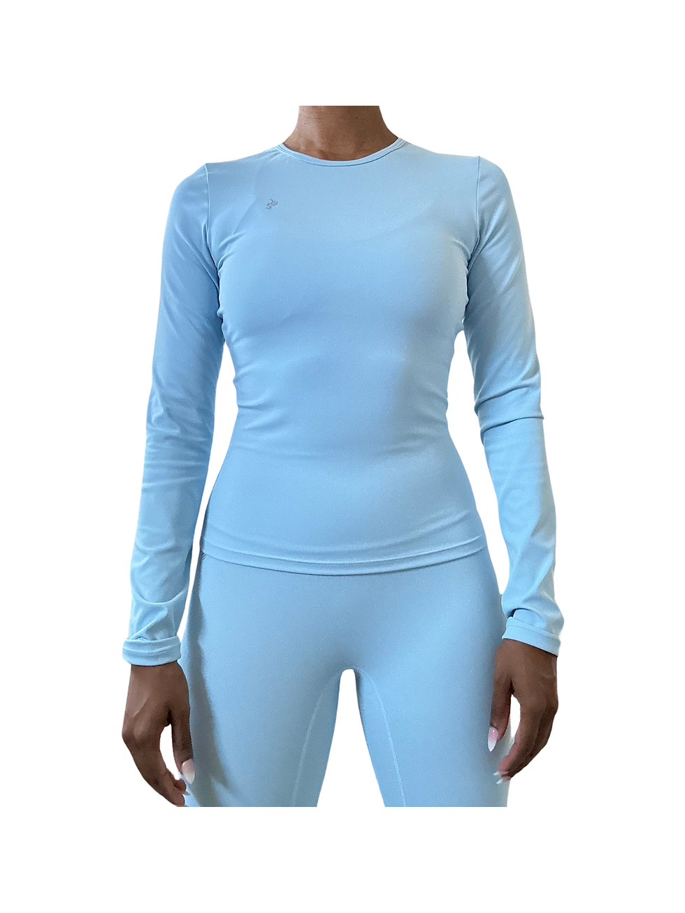 Light Baby Blue Compression Sculpt Long Sleeve Top