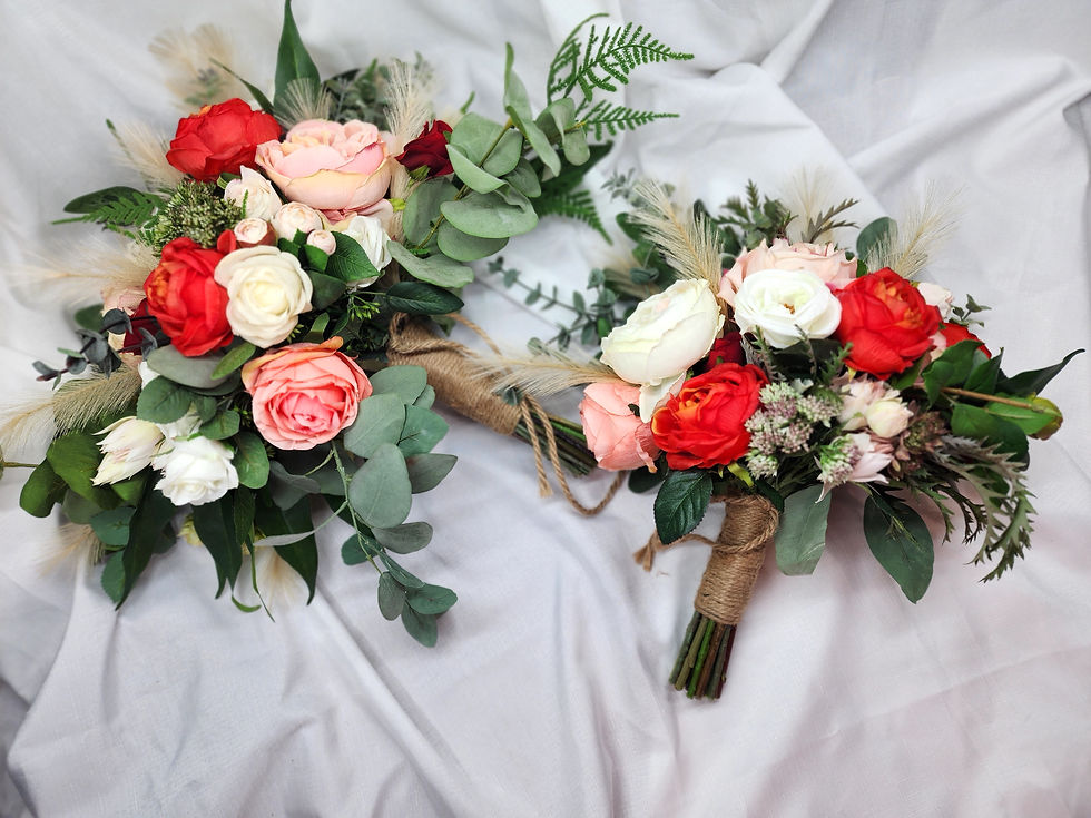 Thumbnail: HIRE BOUQUET Orange Enchanted Bride & Bridesmaid Bouquets