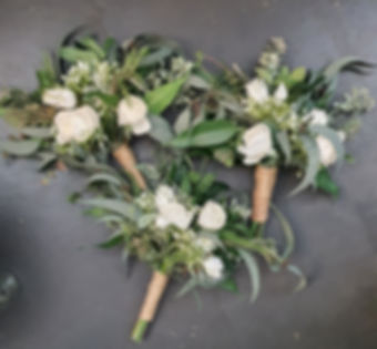 HIRE BOUQUET Rounded White Roses & Peonies