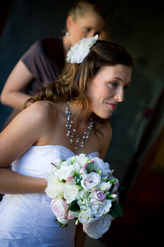 Bec's white & cream wedding flowers & artificial bridal bouquets