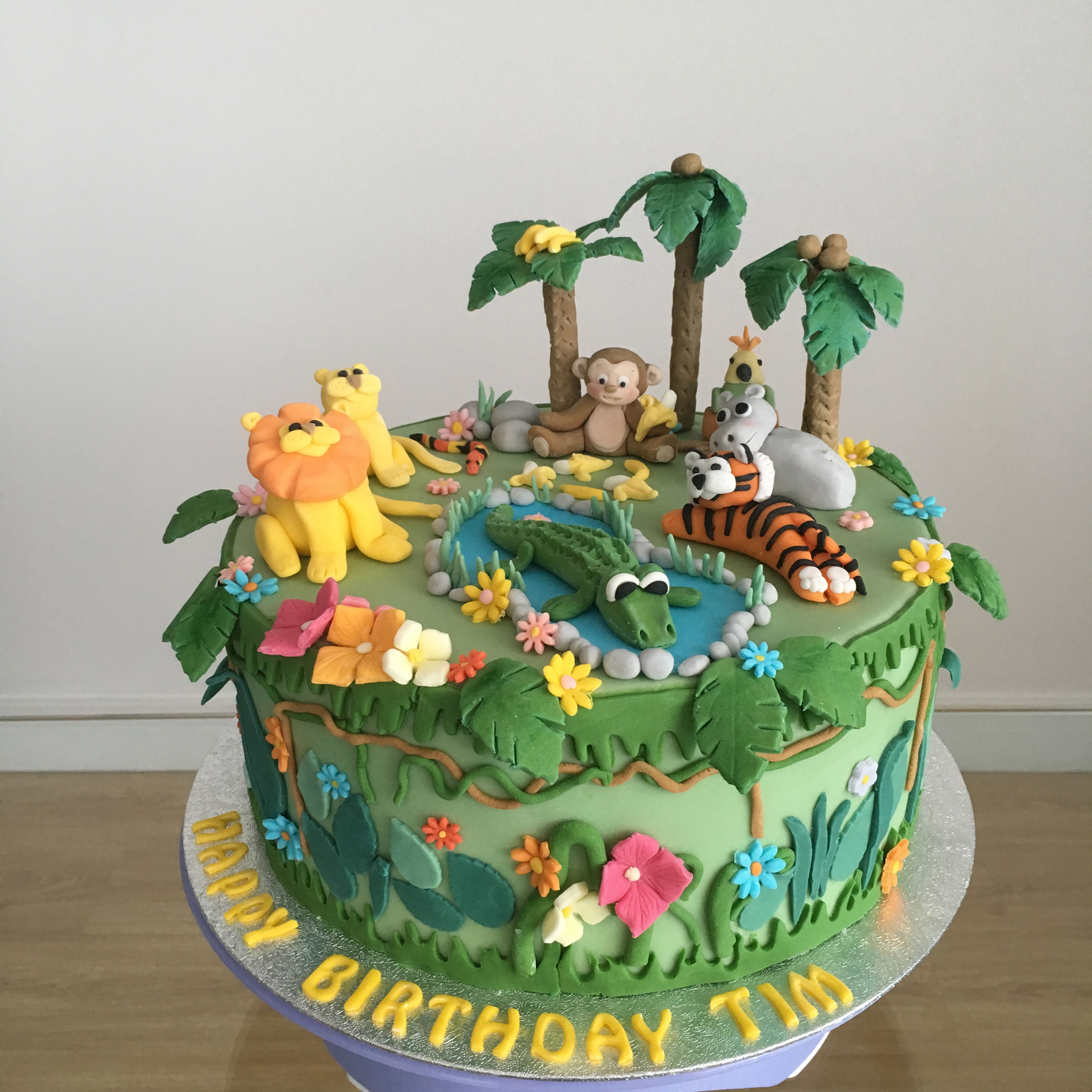 Photo of a Jungle themed cake by Barbara Cakes London