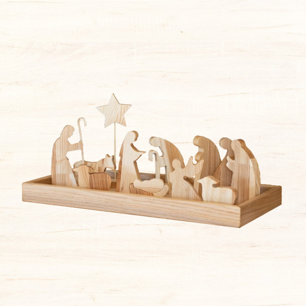Personnages de la Nativité en Bois
