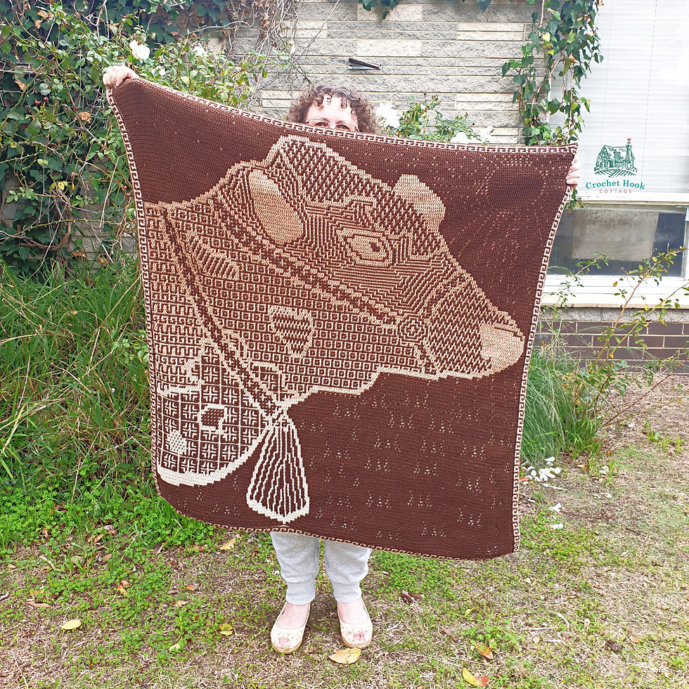 Thumbnail: Buttercup Cow Overlay Mosaic Crochet Pattern