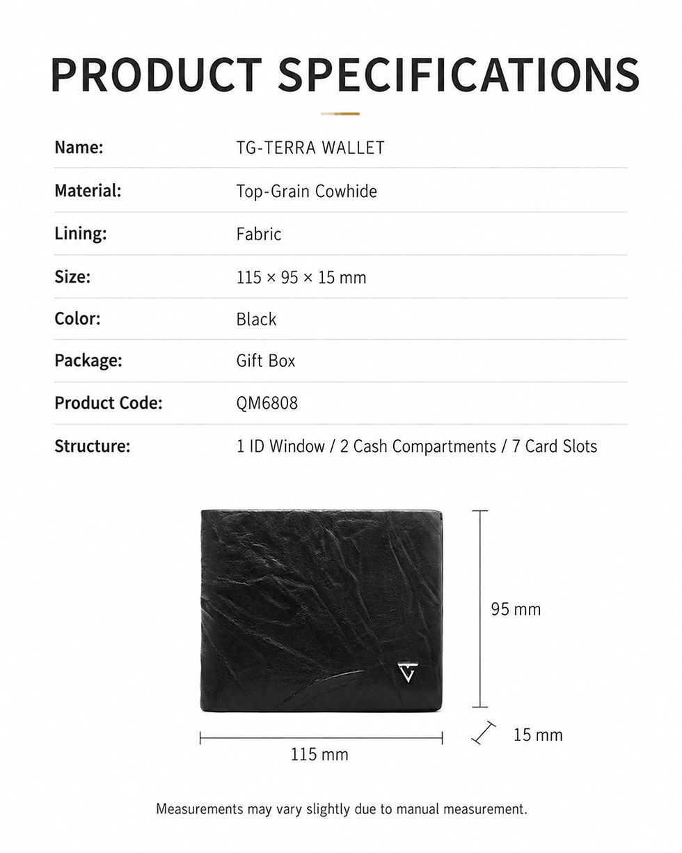Thumbnail: Product description of the TangGuh Black Wallet
