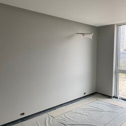 Clean minimalist bedroom wall