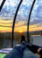 coucher de soleil dans le dôme prestige