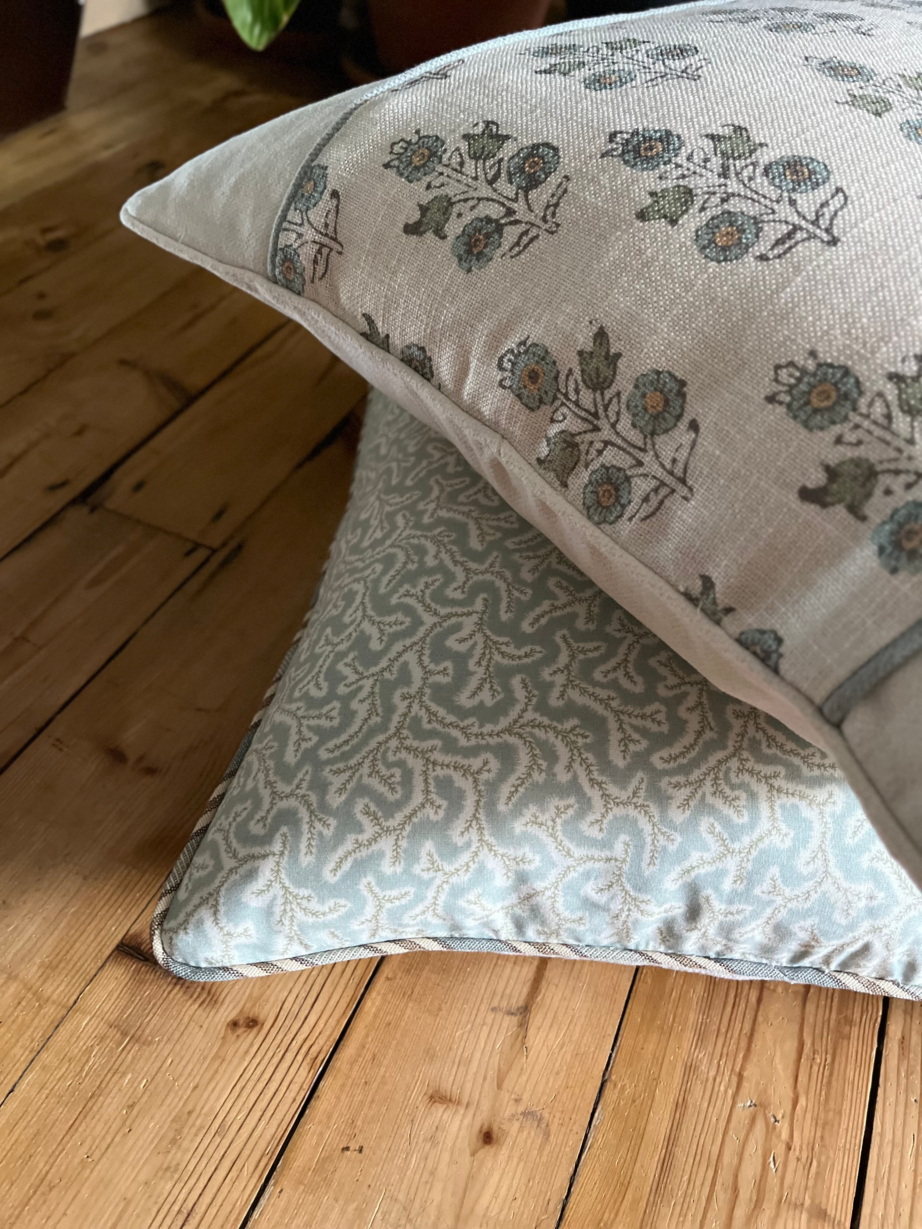 Poppy Sprigs by GP and J Baker and printed cotton by Ian Sanderson