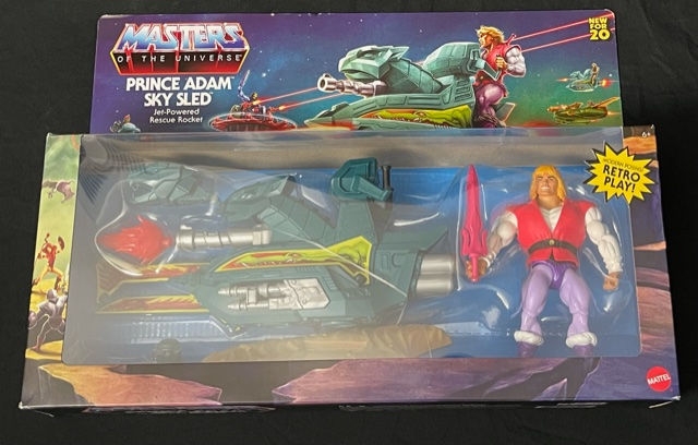 Masters of the Universe Origins Battle Skysled Vehicle with Prince Adam Figure