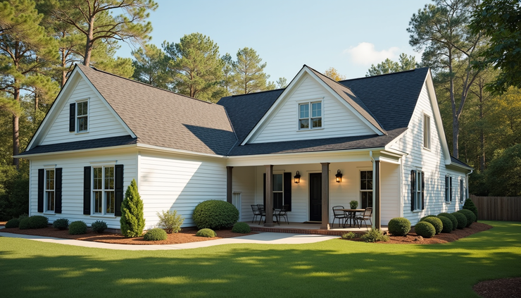 Eye-level view of a spacious South Carolina home with a new room addition