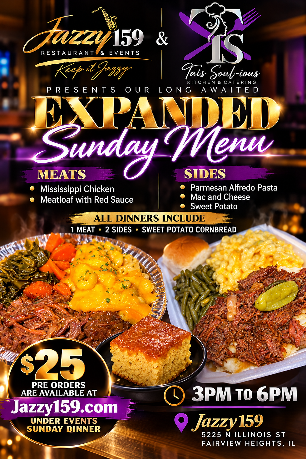 Expanded Sunday Menu