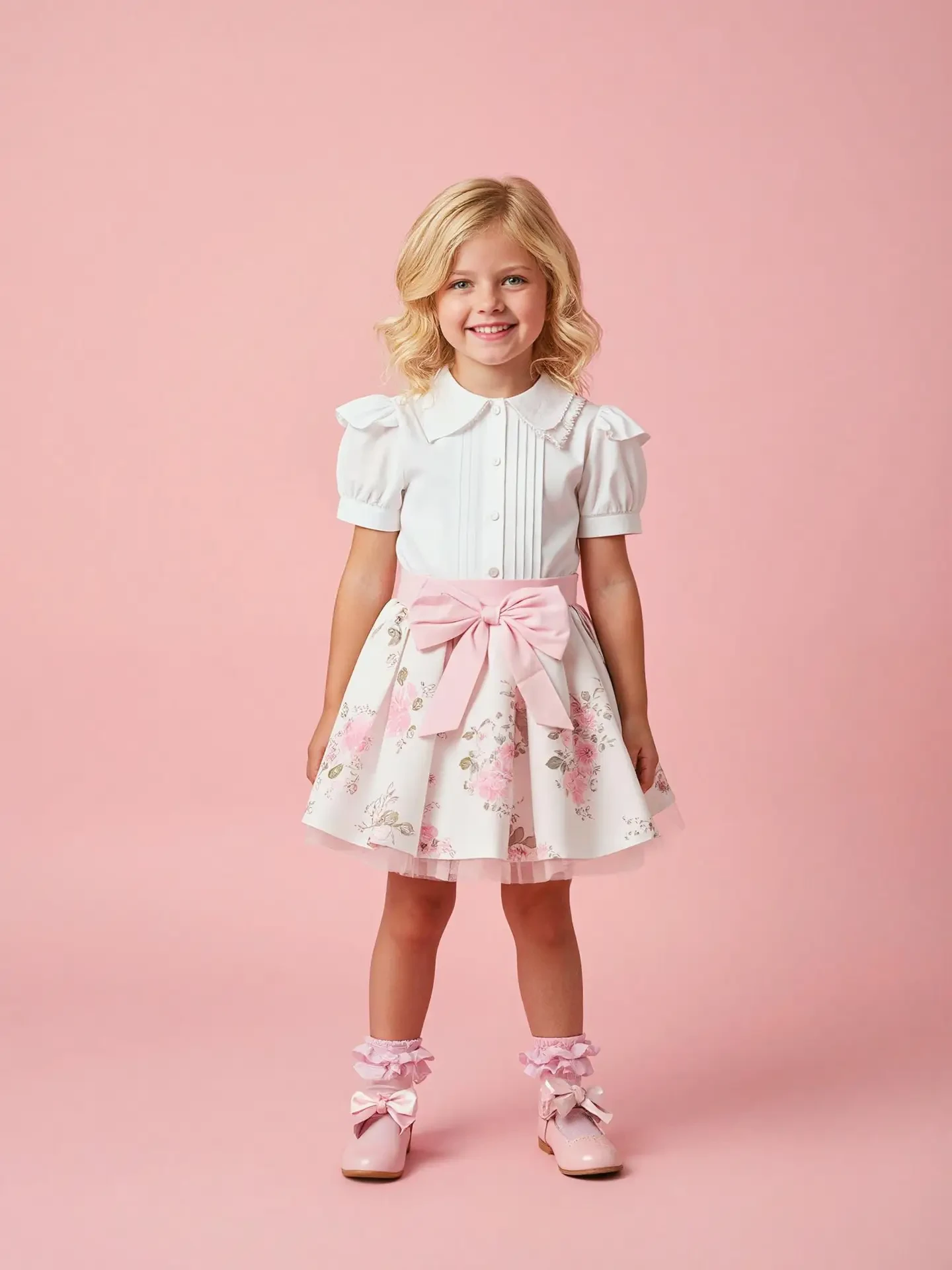 Girls short & blouse set
