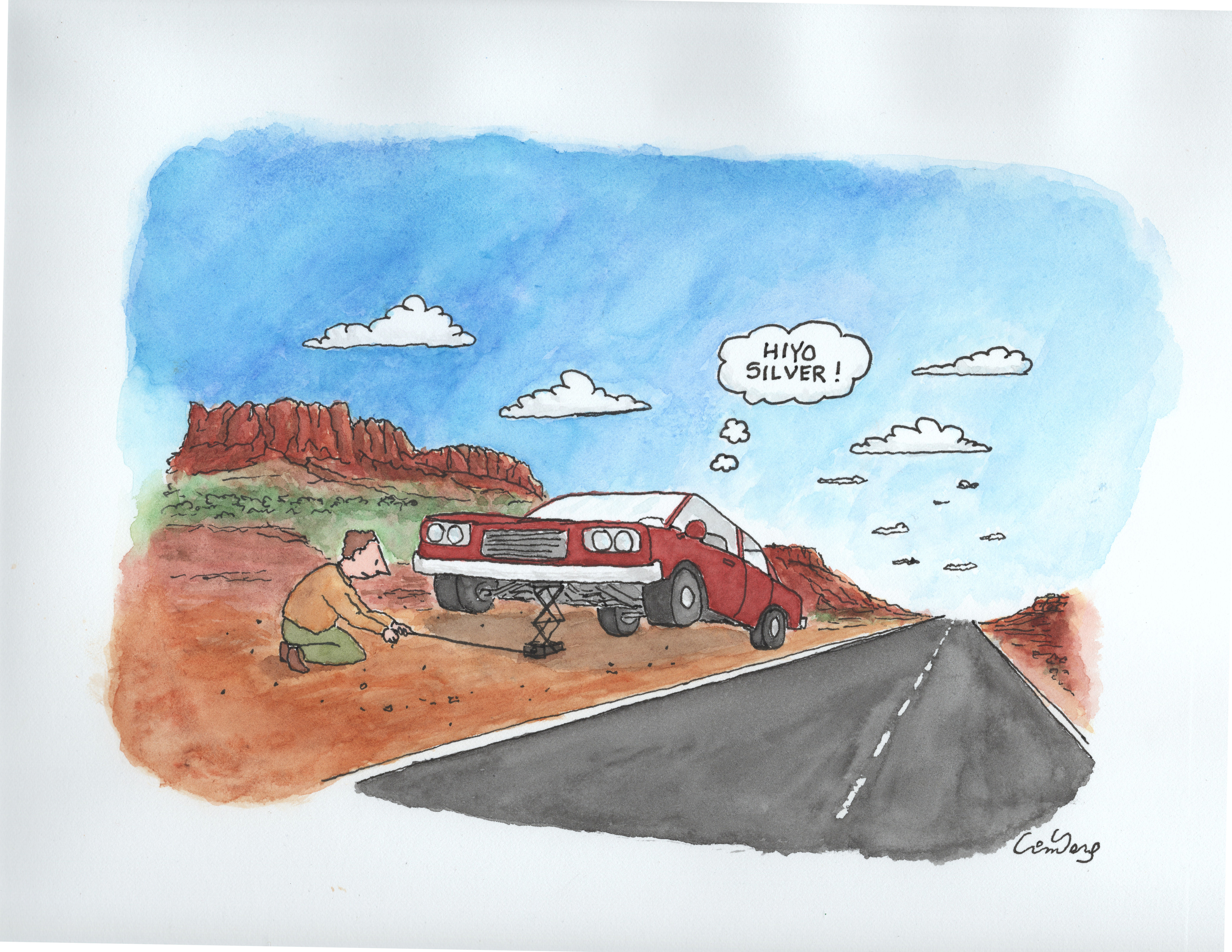 Desert Car Hiyo Silver - Original Work