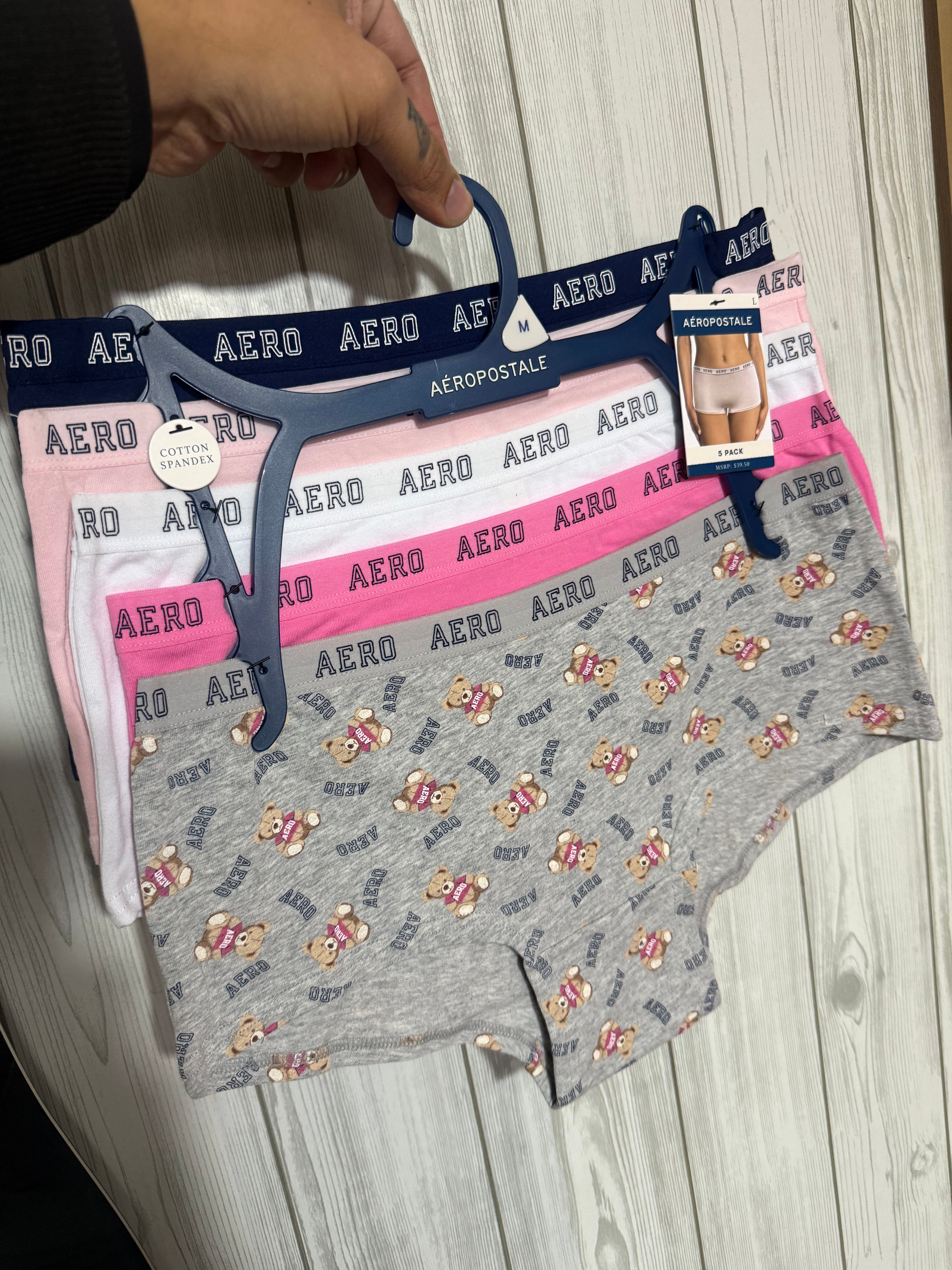 Pack 5 pantaletas Aeropostale talla M 