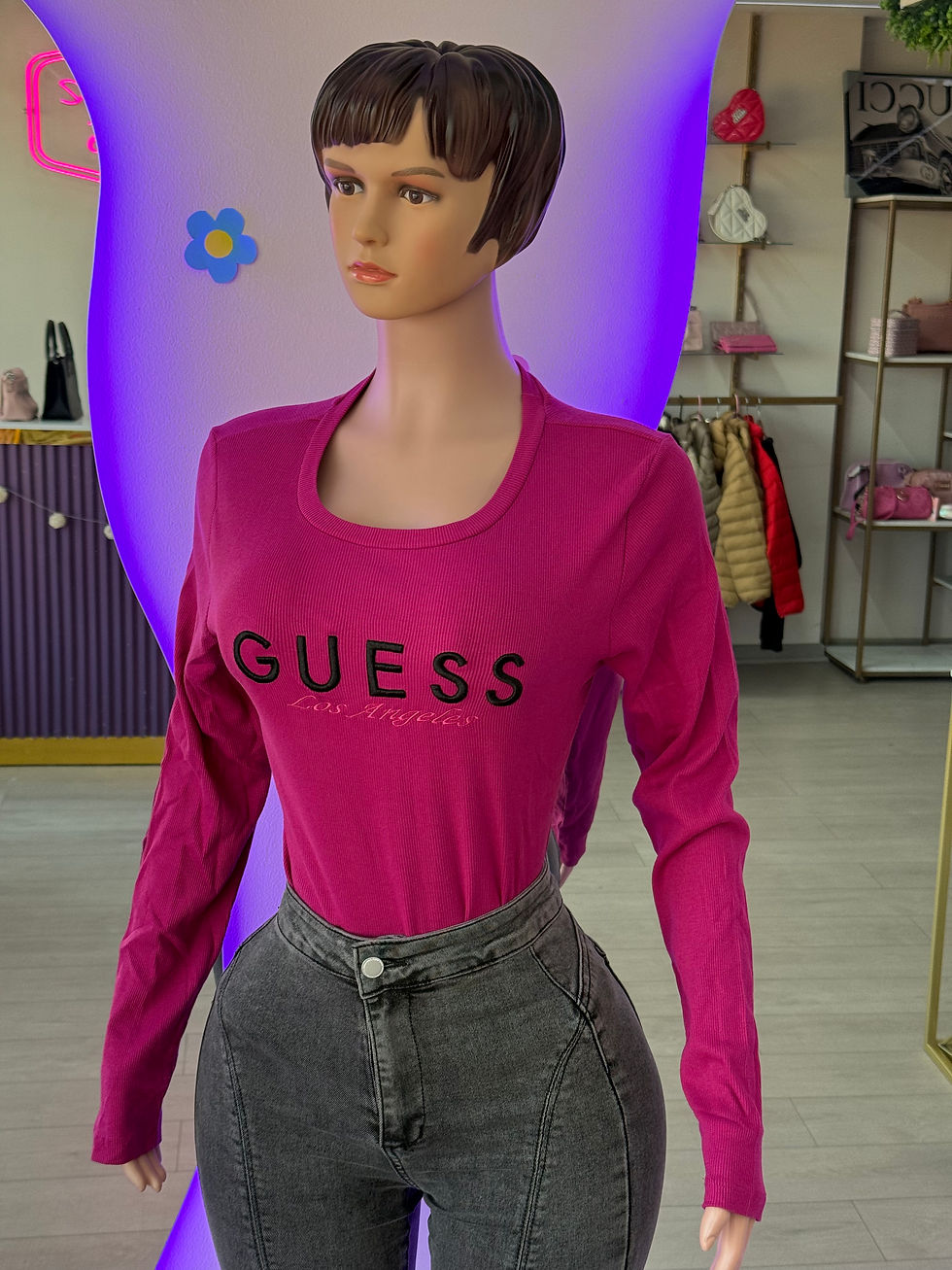 Miniatura: Suéter Guess rosado talla XL 