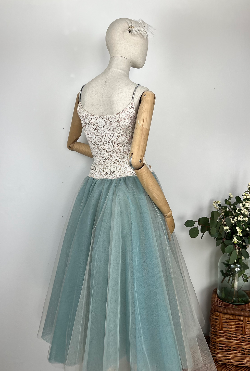 Thumbnail: 50s Crochet & Tulle Dress