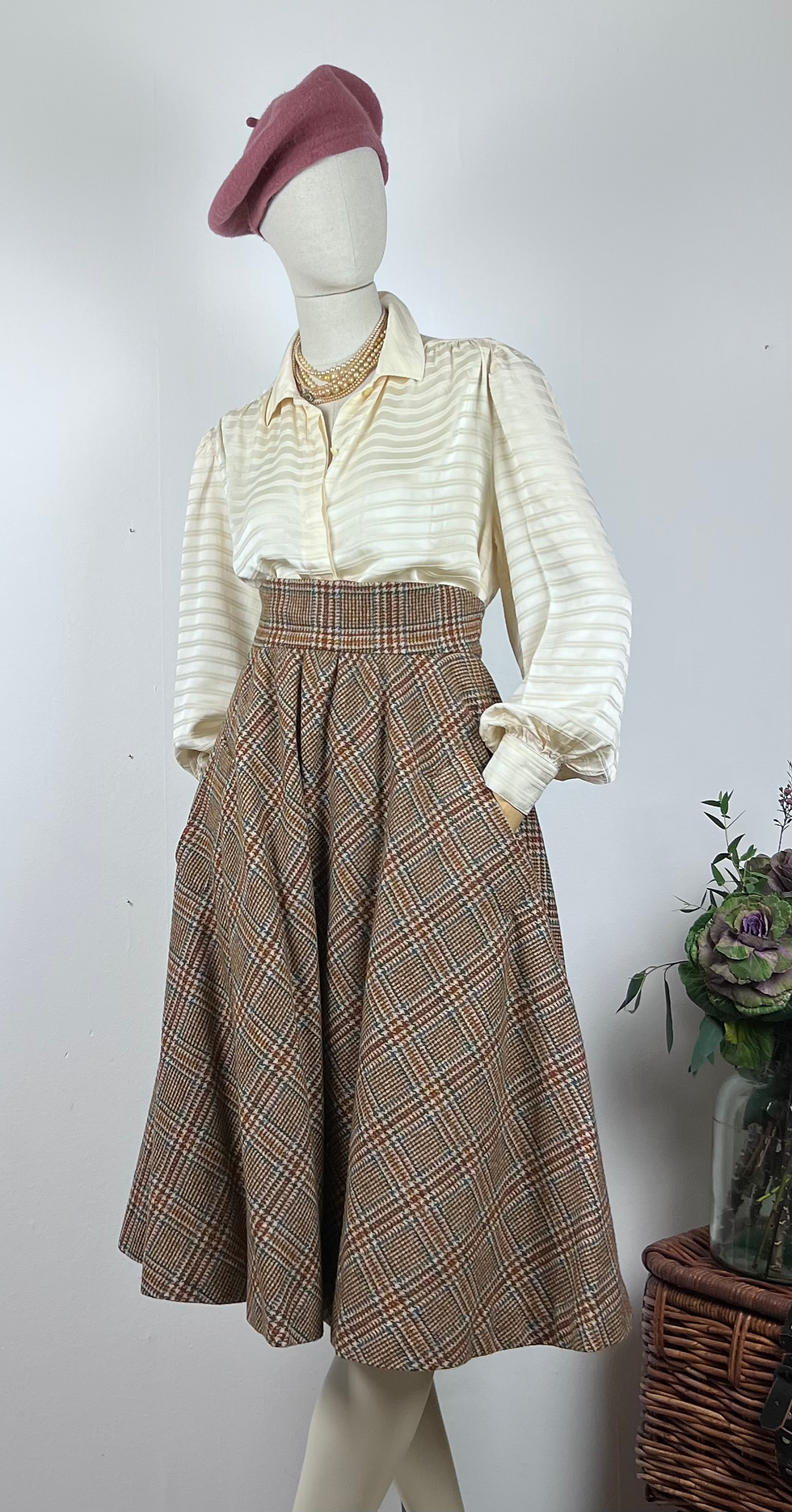 Thumbnail: 70s Wool Skirt Suit Set