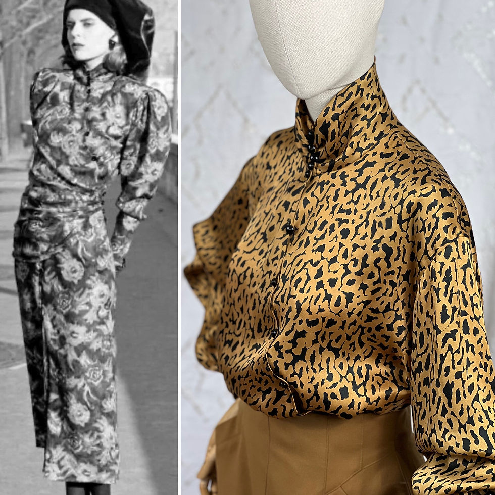 Thumbnail: Documented Ungaro 80s Asymmetric Draped Silk Blouse