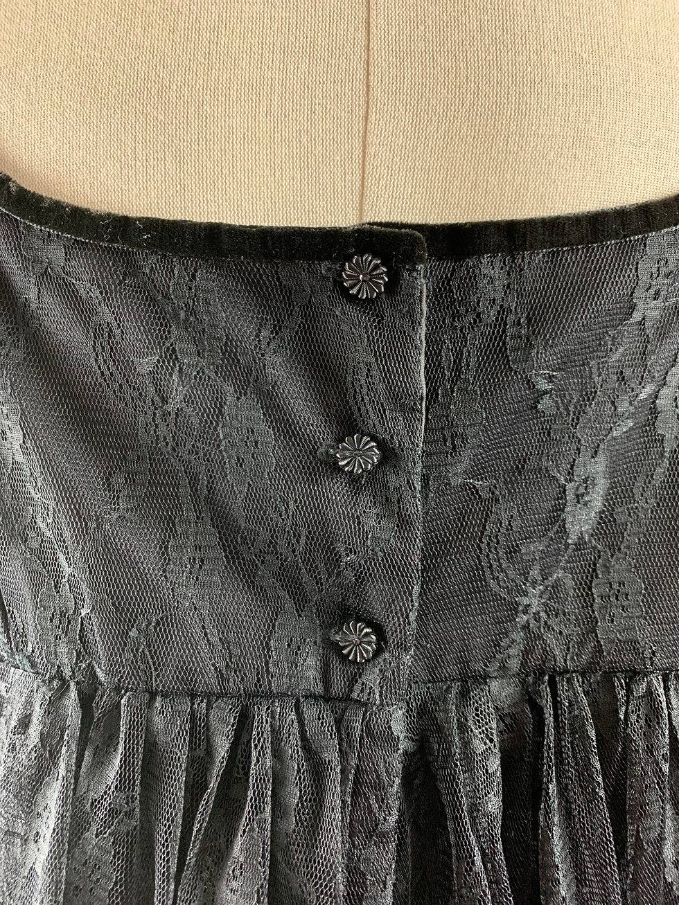 Thumbnail: Black 60s Lace Maxi Dress