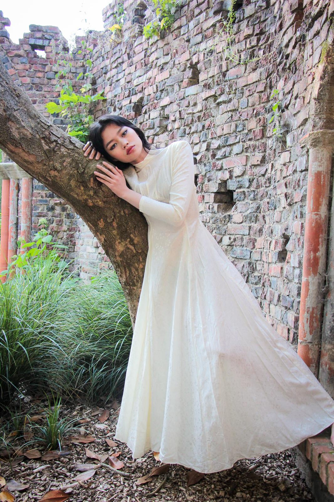 40s Jacquard Wedding Gown