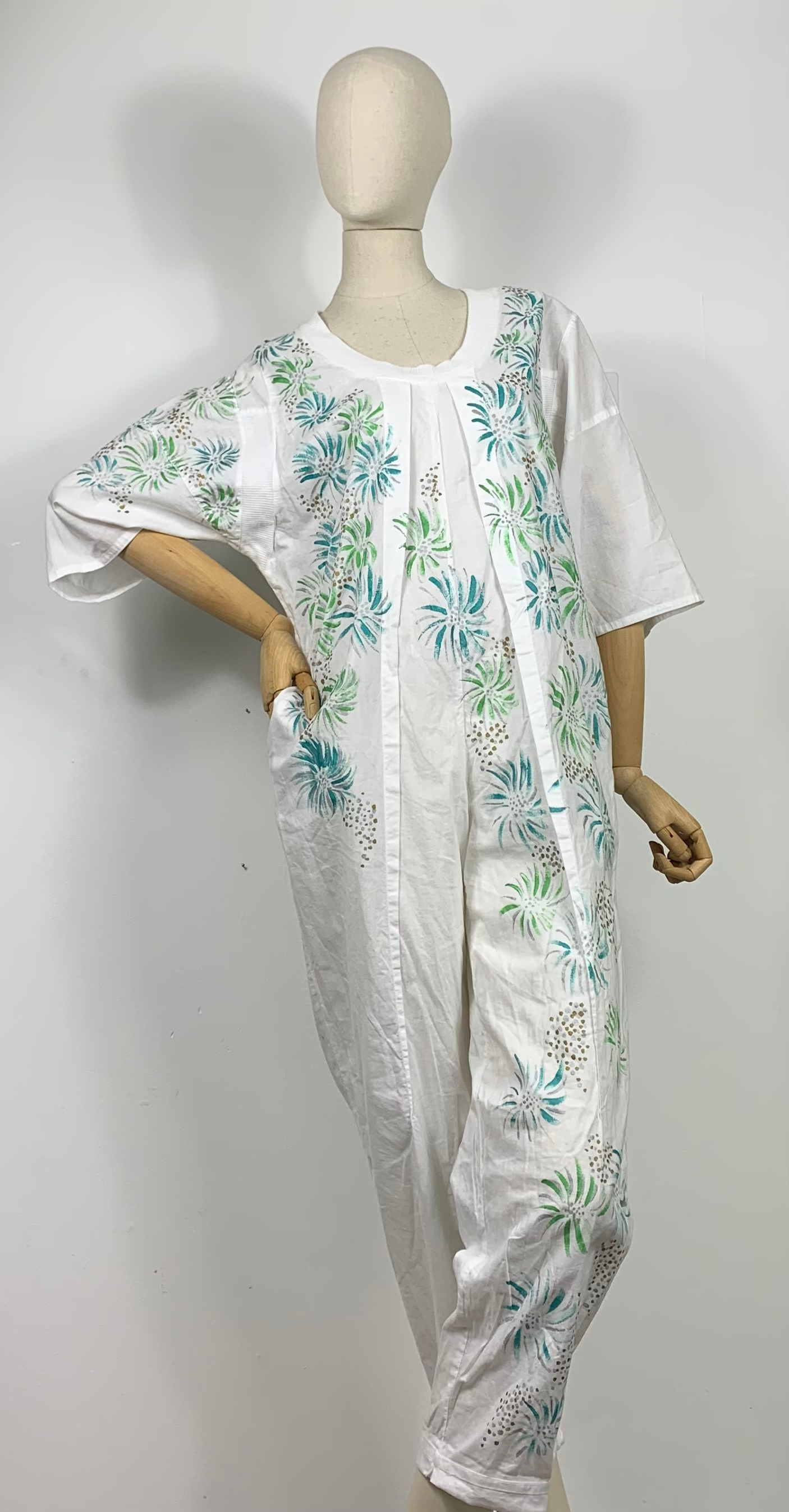 80s Floral Embellished Jumpsuit