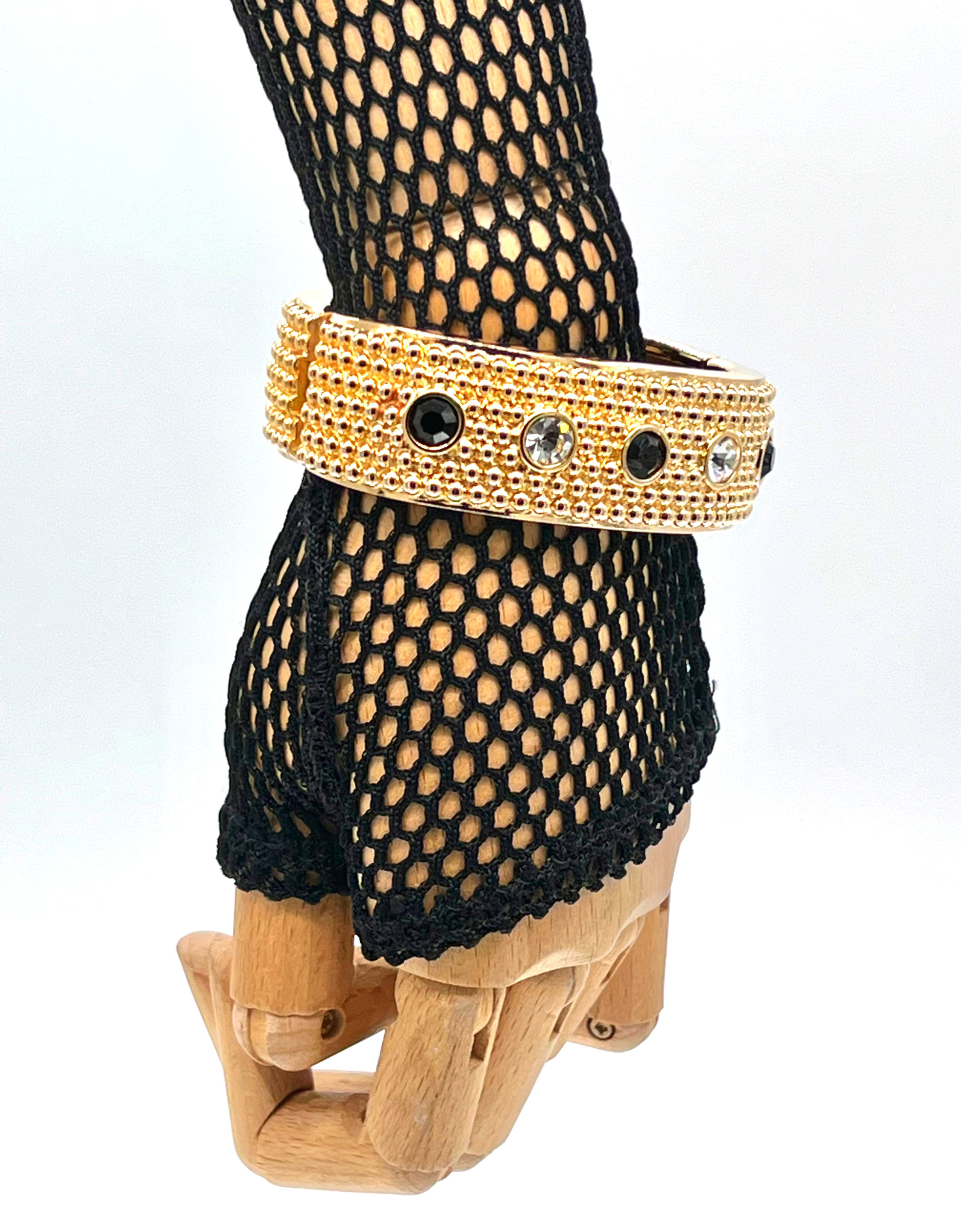 80s Swarovski 18K Gold Bangle