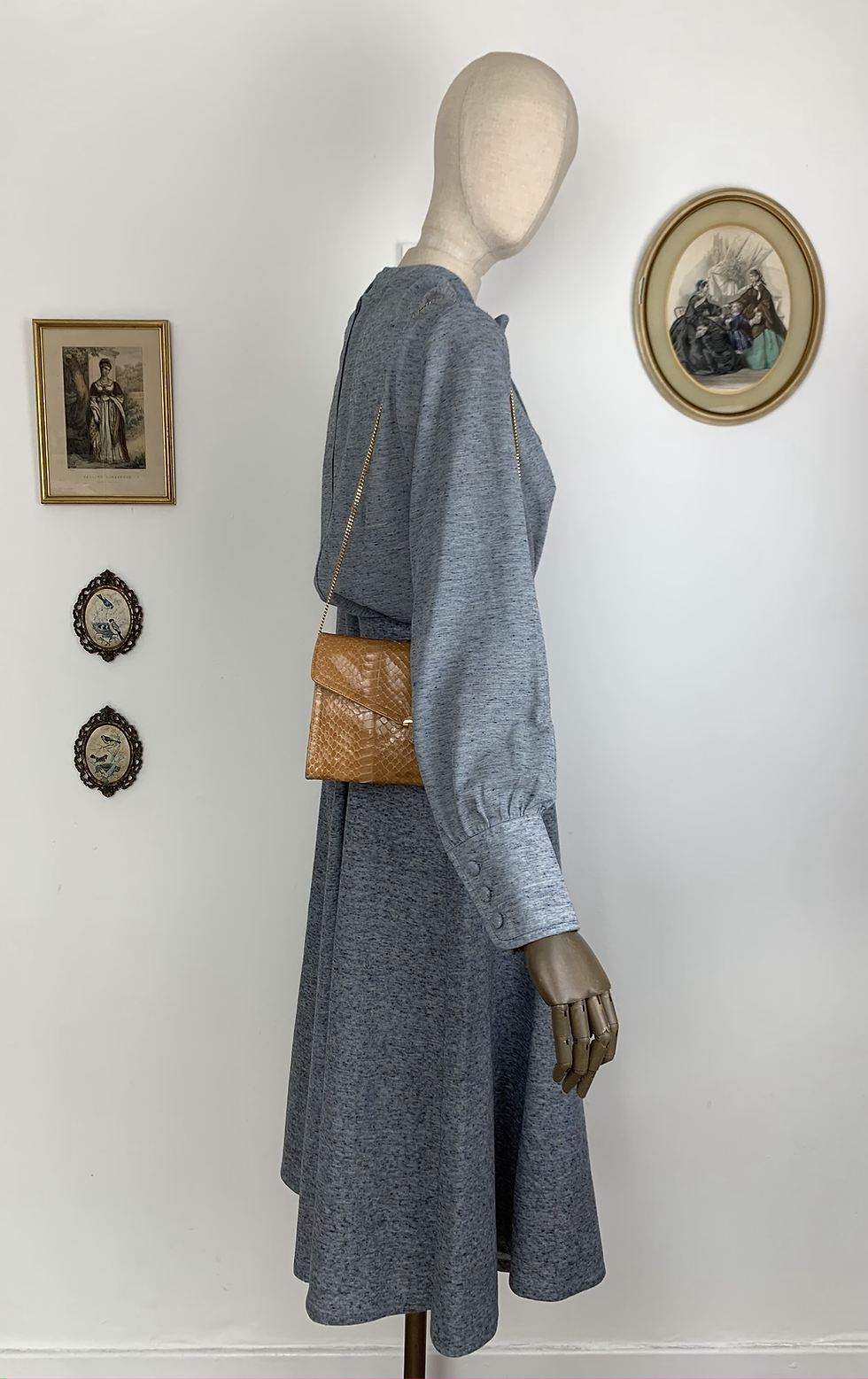 Thumbnail: Carnegie 70s Wool Tie Dress