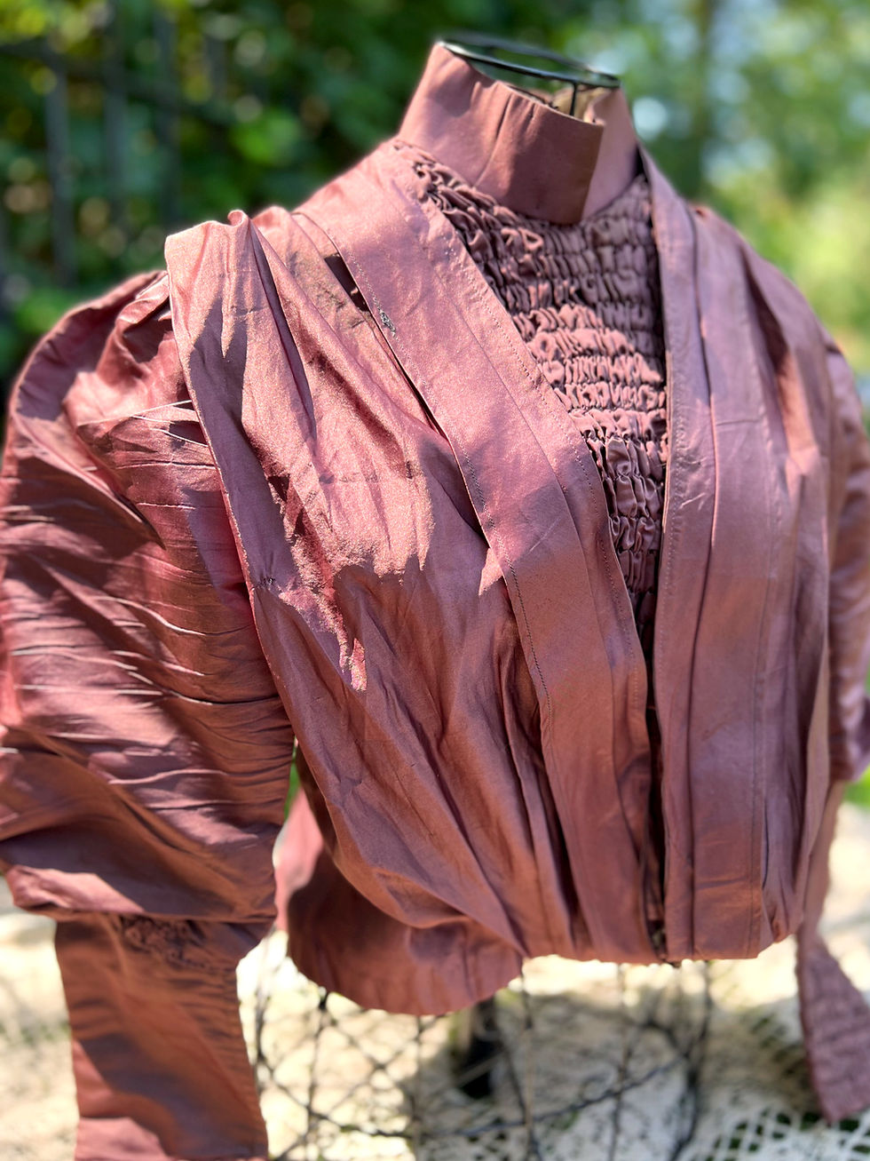 Thumbnail: Victorian Boned Silk Bodice