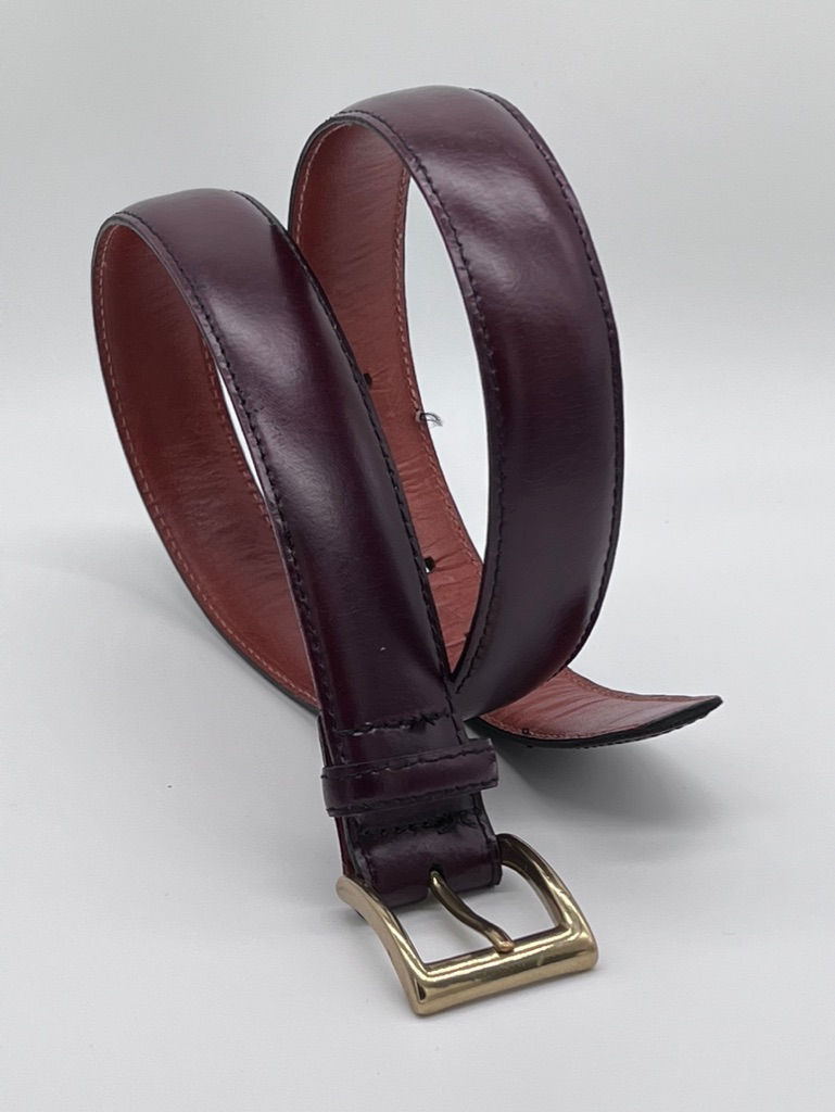 Burgundy Smooth Leather Belt