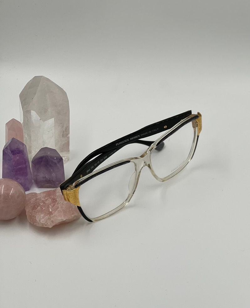 Thumbnail: Linea Pitti 80s Grey & Gold Glasses