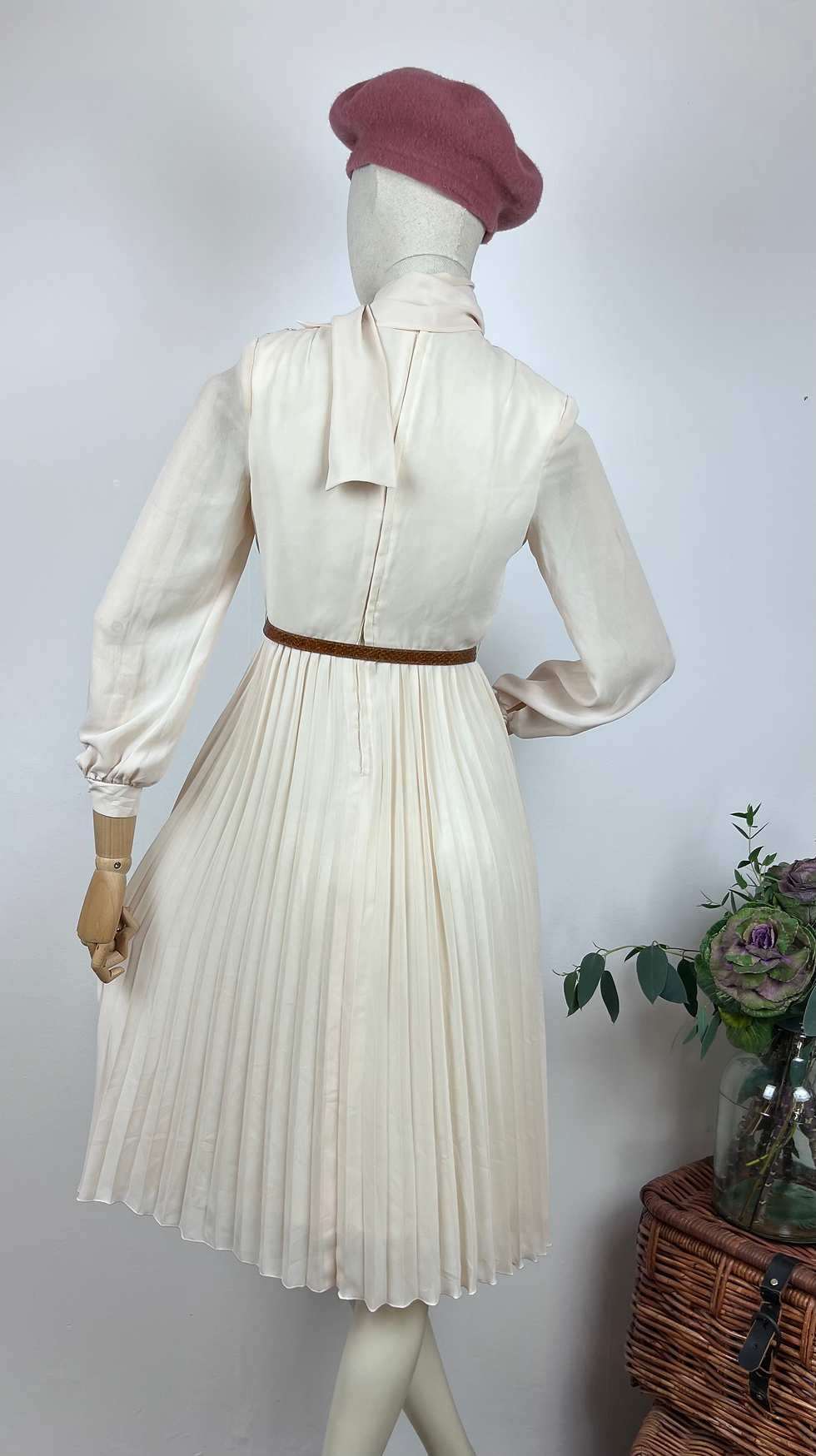 Thumbnail: 70s Chiffon Pleated Dress