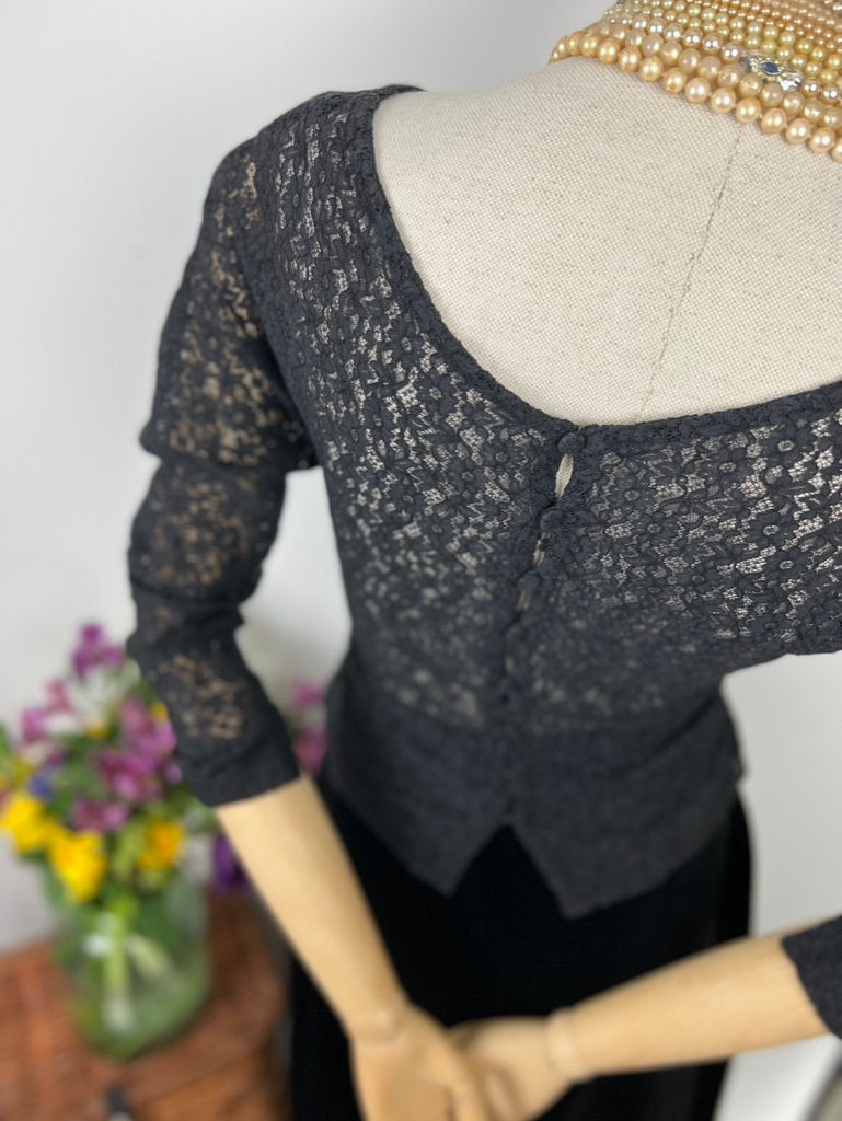 Thumbnail: 50s Black Lace Blouse