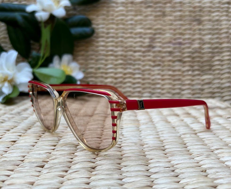 Thumbnail: YSL 80s Red Stripes Sunglasses