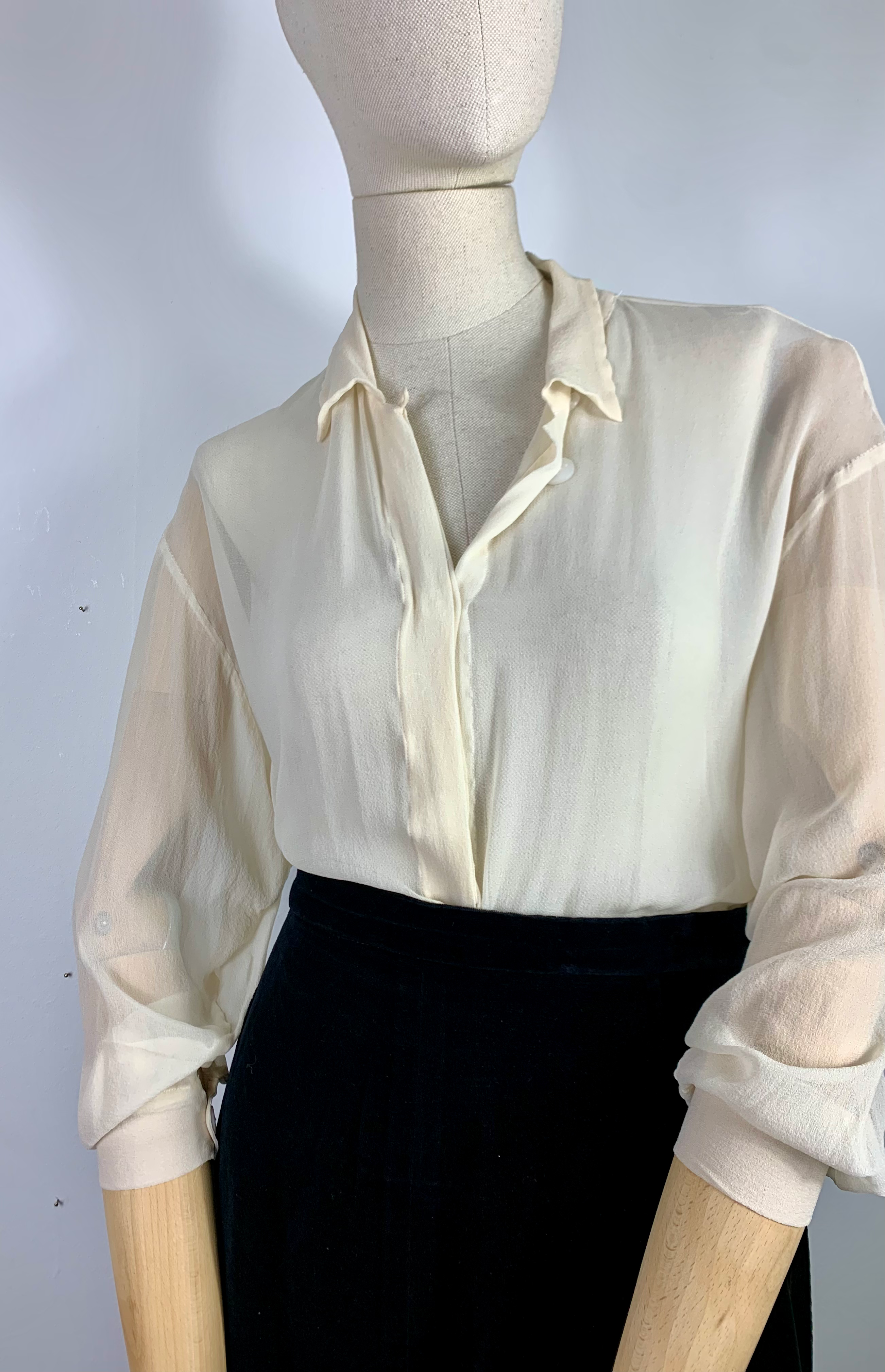 Rasini 80s Sheer Silk Blouse