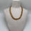 Thumbnail: 80s Gold Chunky Interweave Chains Necklace