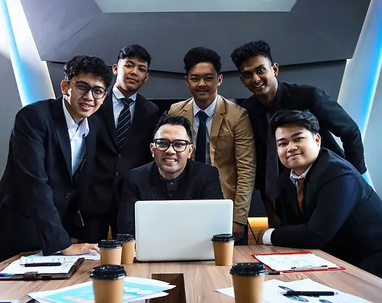 International school mock interview panel with confident candidates preparing for teaching