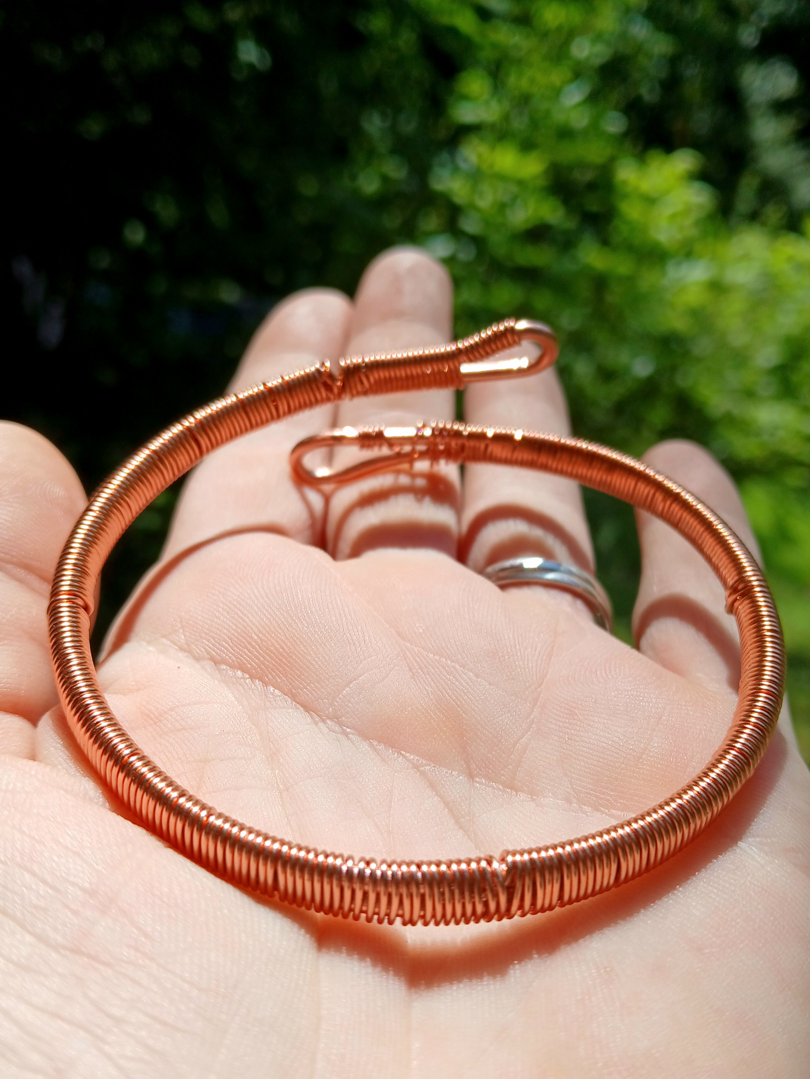 Masculine copper cuff