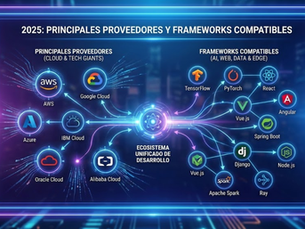 Principales proveedores y frameworks compatibles en 2025.