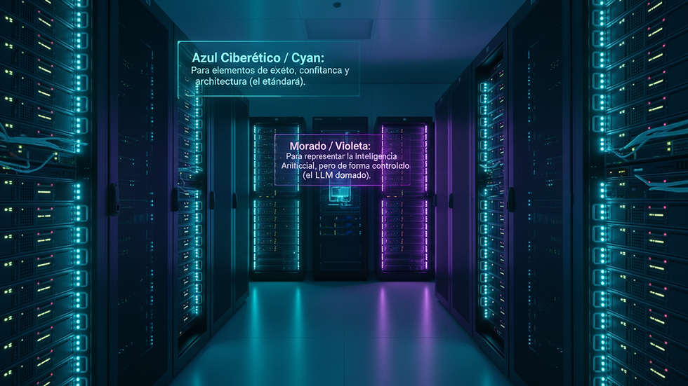 Eye-level view of a server room with blinking lights
