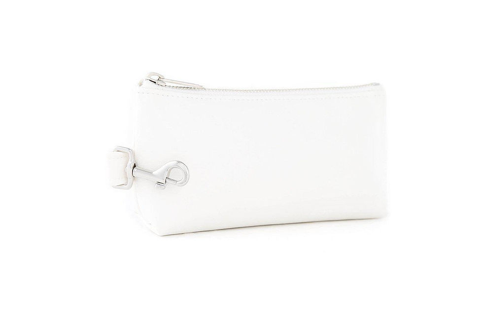 Thumbnail: Frost White Vegan Leather WRISTLET SET