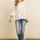 Thumbnail: Solid Bell Sleeve V-Neck Top