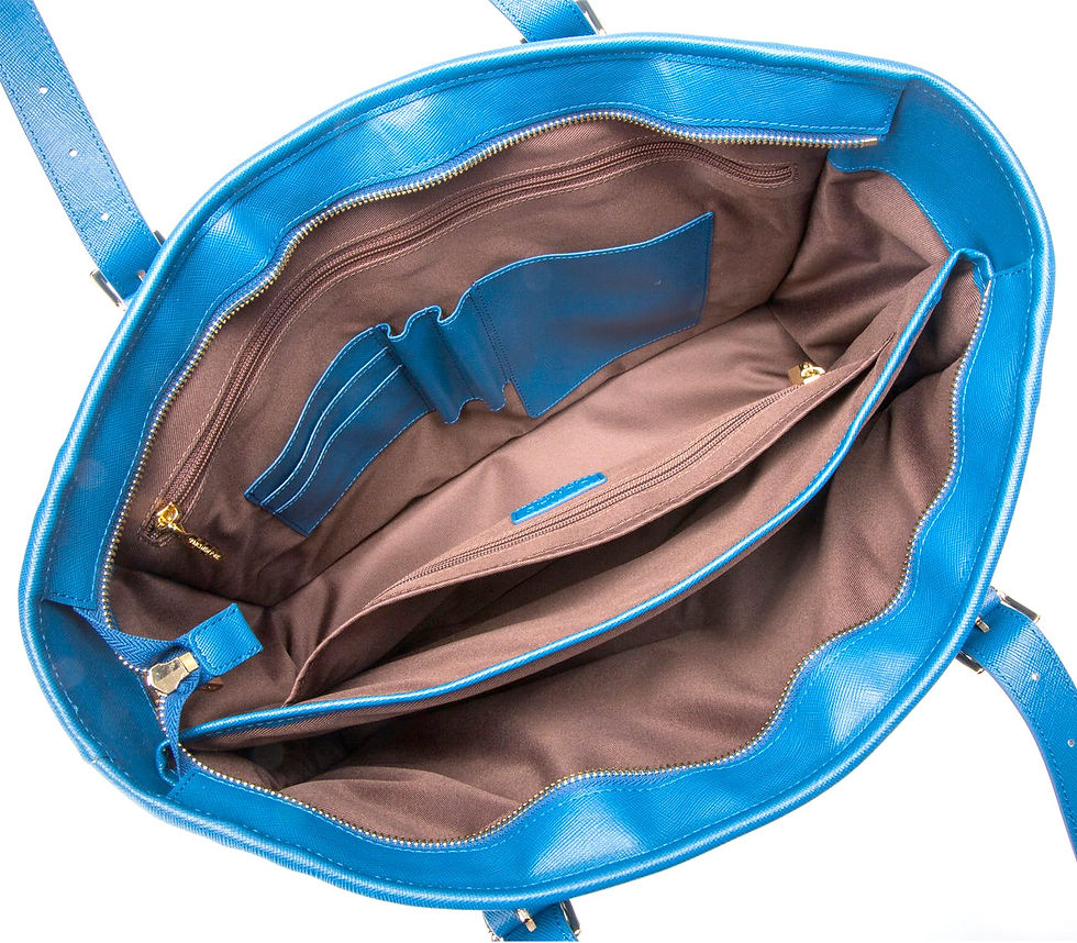 Thumbnail: Miley - Blue Vegan Leather Laptop Bag