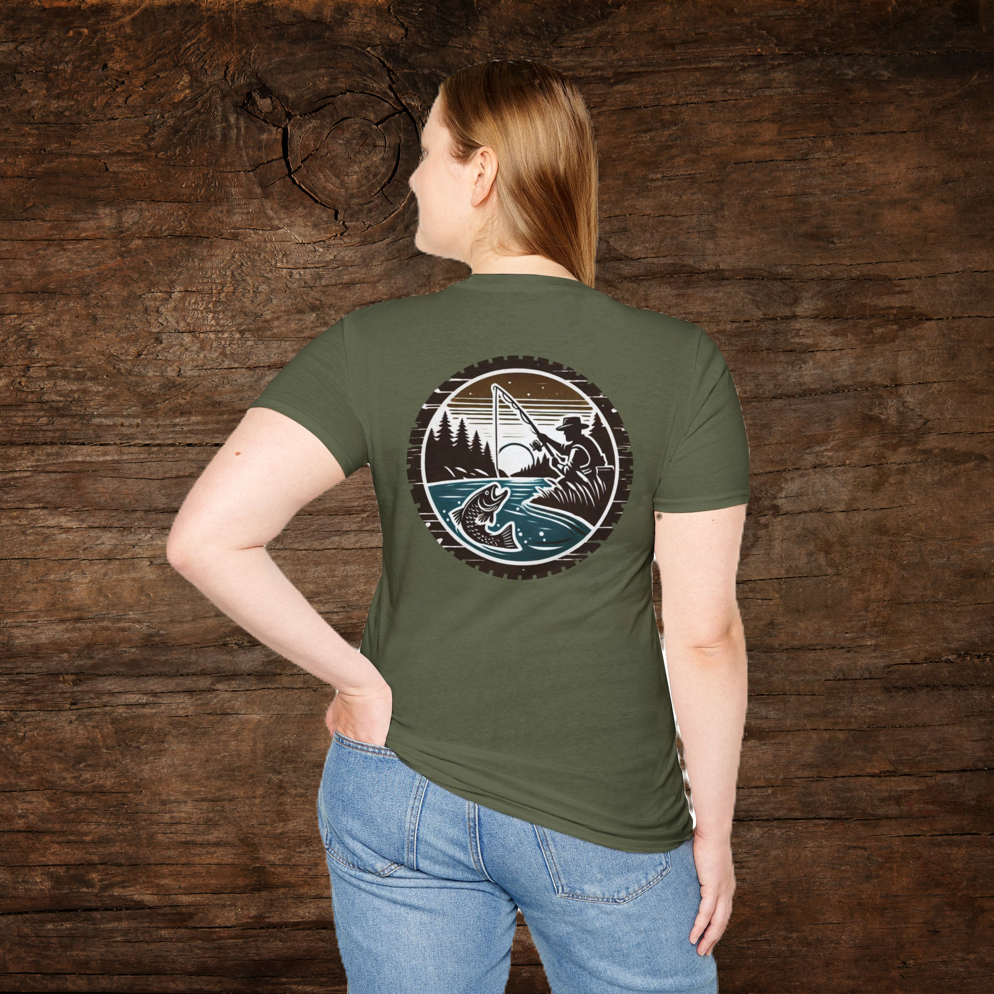 Unisex Softstyle Hiking T-Shirt - Fishermen