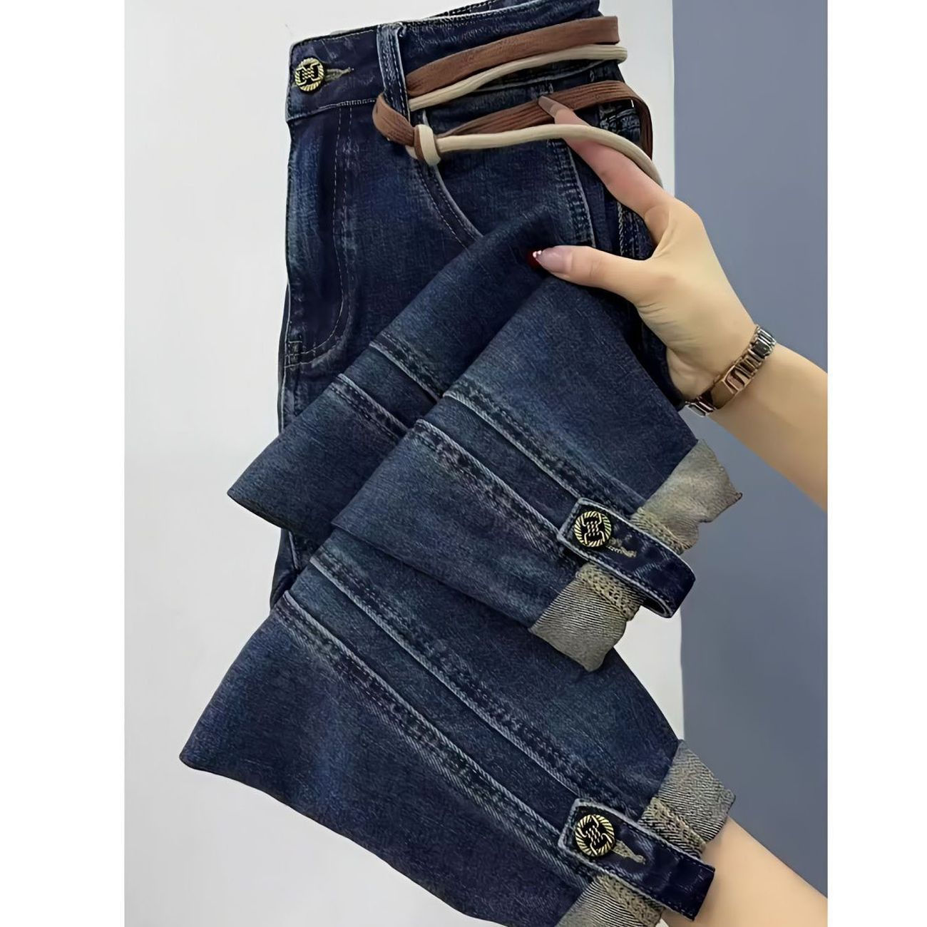 High Waist Harlan Jeans Women's Spring Autumn New Large Size Sister Pear Shape L