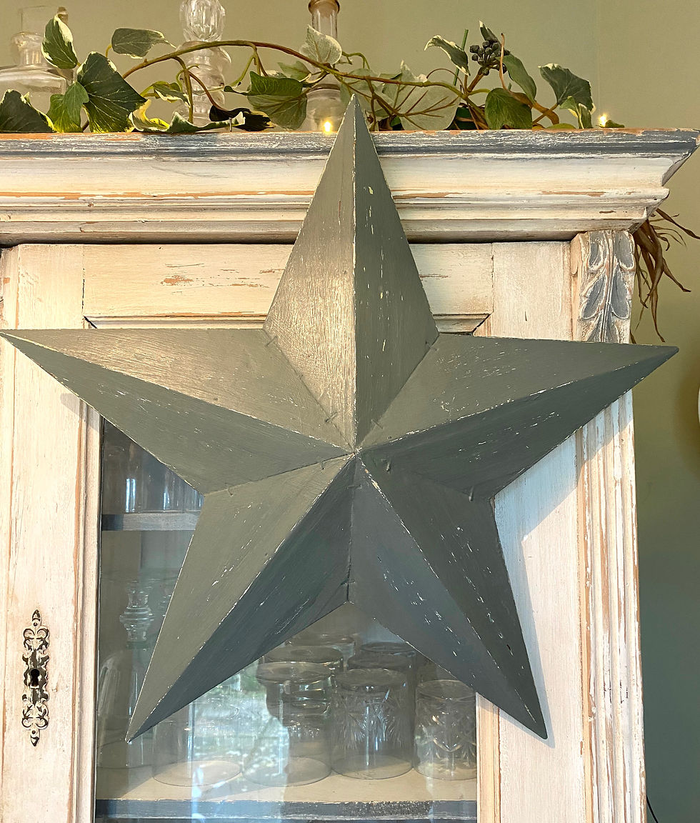 Thumbnail: Star, Barn Star, rustic style, hand painted, wall decoration